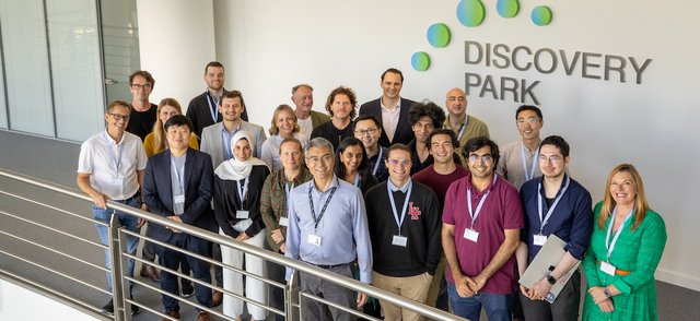 Renos Savva, Head of Innovation at Discovery Park, with the first cohort of Discovery Spark.JPG